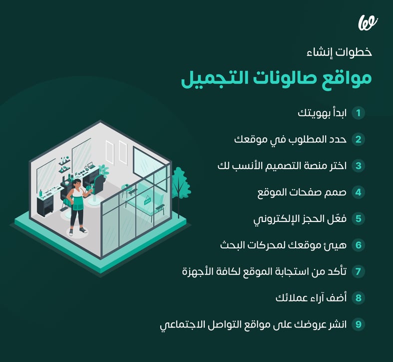 خطوات إنشاء موقع صالون تجميل