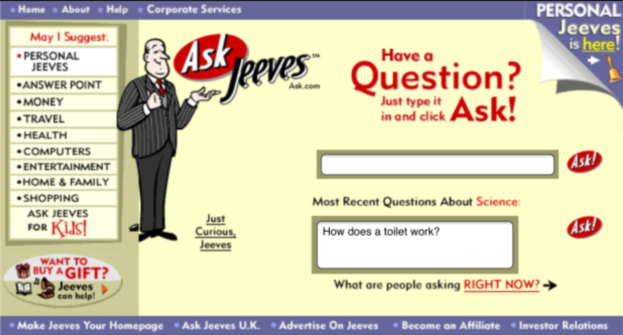 Case study on why Ask Jeeves failed and where is it now