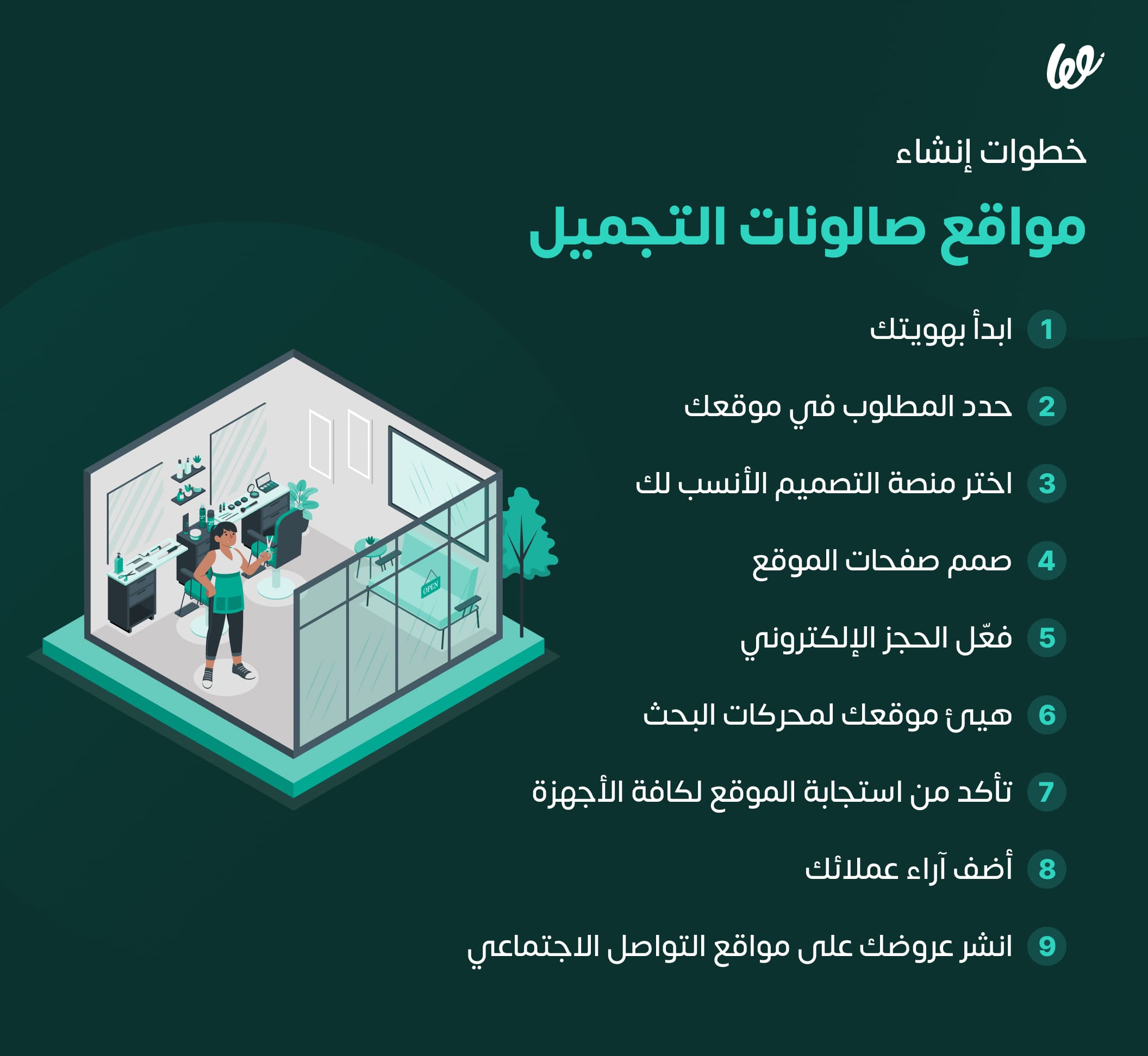 خطوات إنشاء موقع صالون تجميل